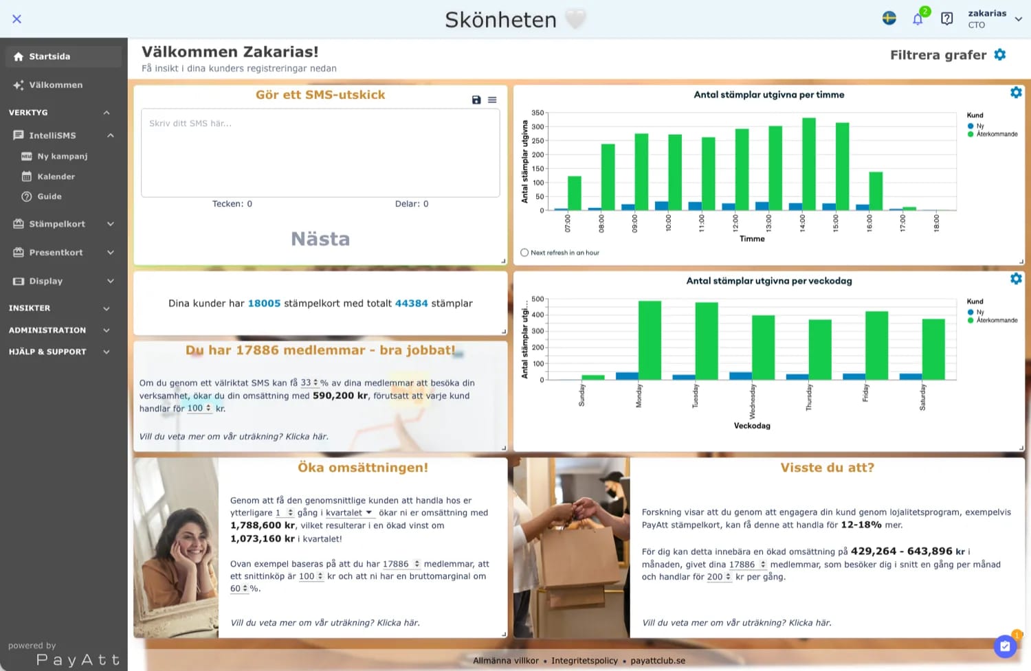 Webbportalens startsida — översiktsvy på desktop