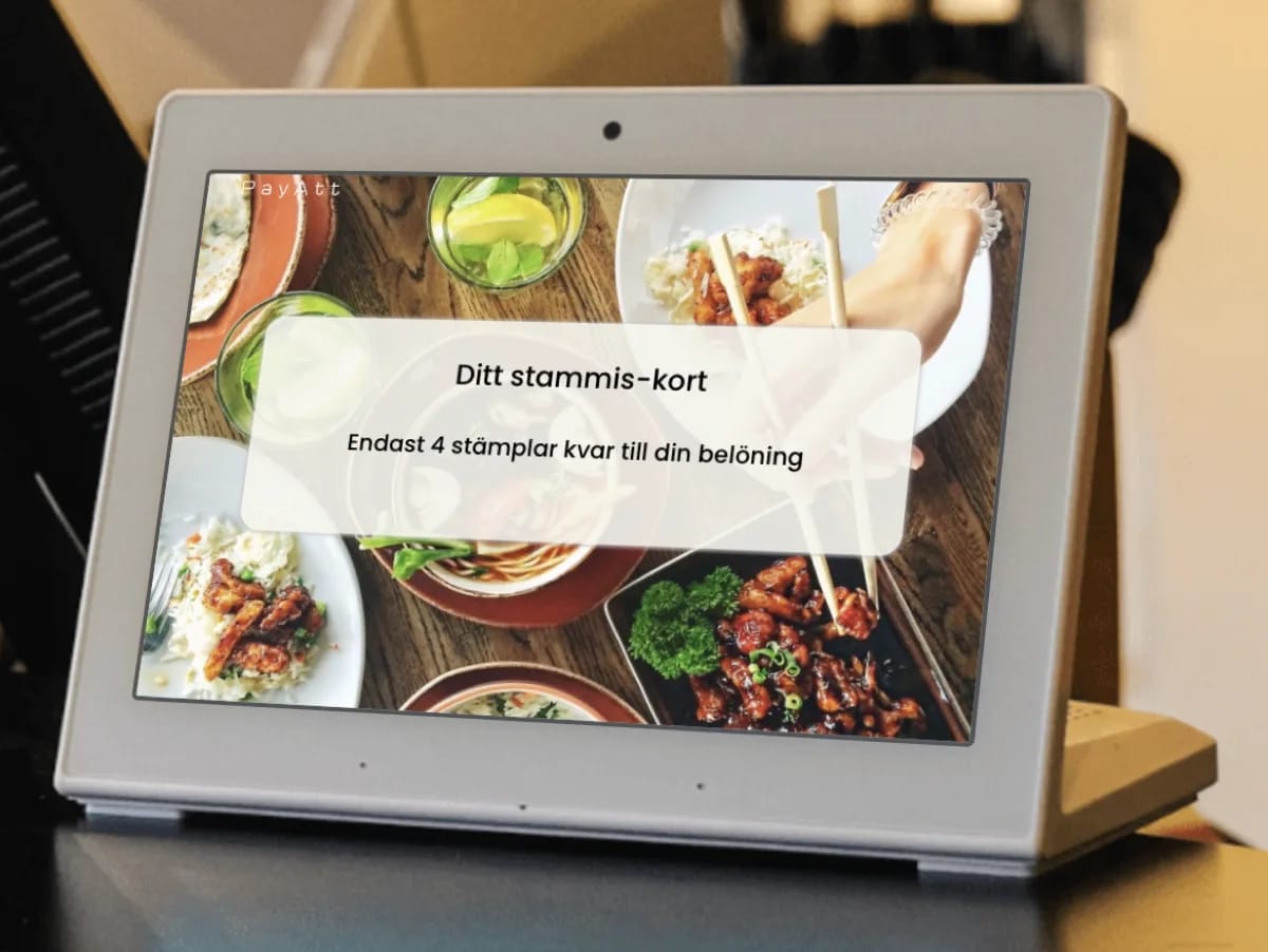 Bonuskortet visar stämpelprogress för en sushirestaurang