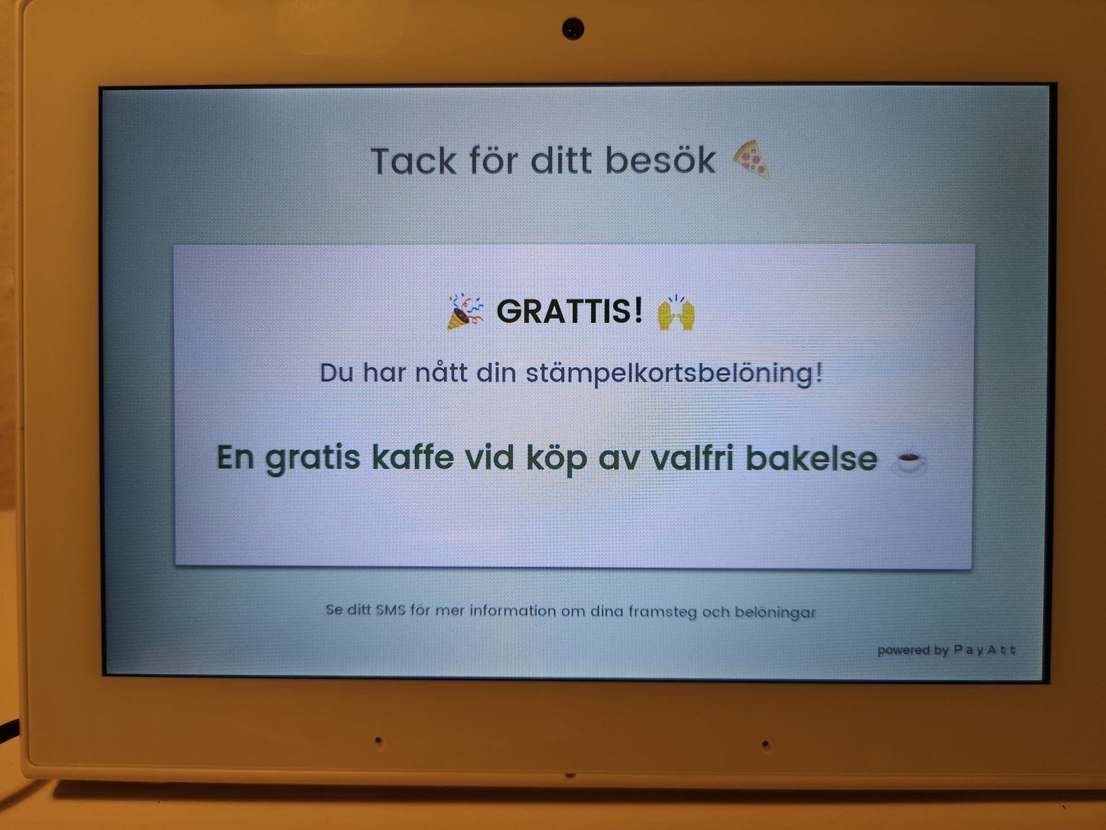 Du har uppnått din belöning