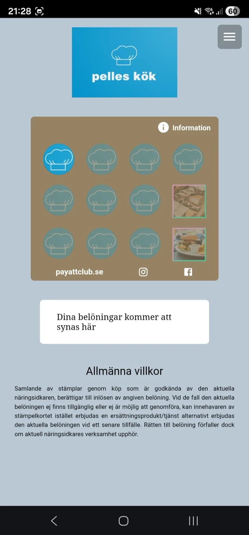 PayAtt GO — kundens mobil med brandad app-ikon på hemskärmen (8)