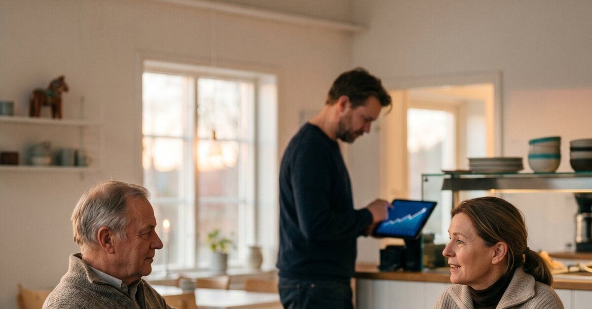 Två personer i samtal i lokalt café — relationen bakom återkommande besök